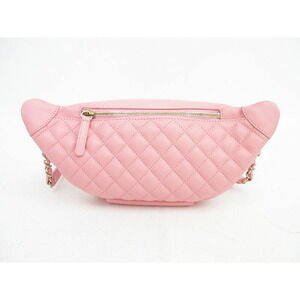 CHANEL Pink Matelasse Body Bag